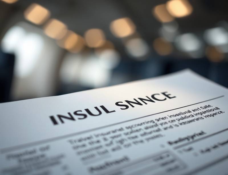 A document illustrating travel insurance coverage, emphasizing the importance of travel protection.