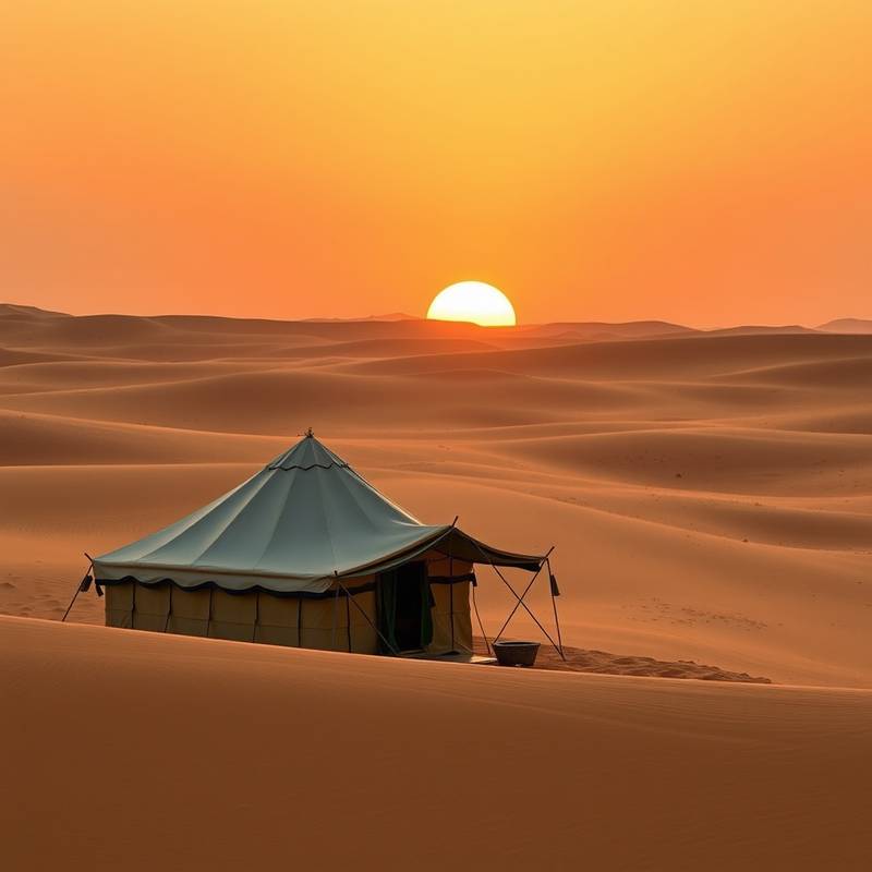 Berber tent camp in the Sahara Desert