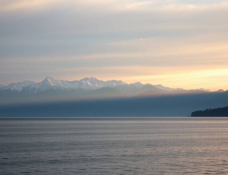 Lake Geneva with Alps in background