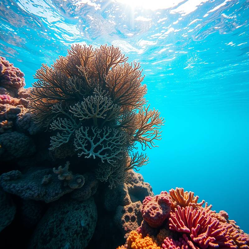 Underwater view of coral reef, Maldives